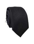 Dolce & Gabbana Black Solid 100% Silk Adjustable Men Tied Necktie Tie