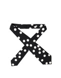 Dolce & Gabbana Black White Polka Dot Silk Adjustable Women Necktie Tie