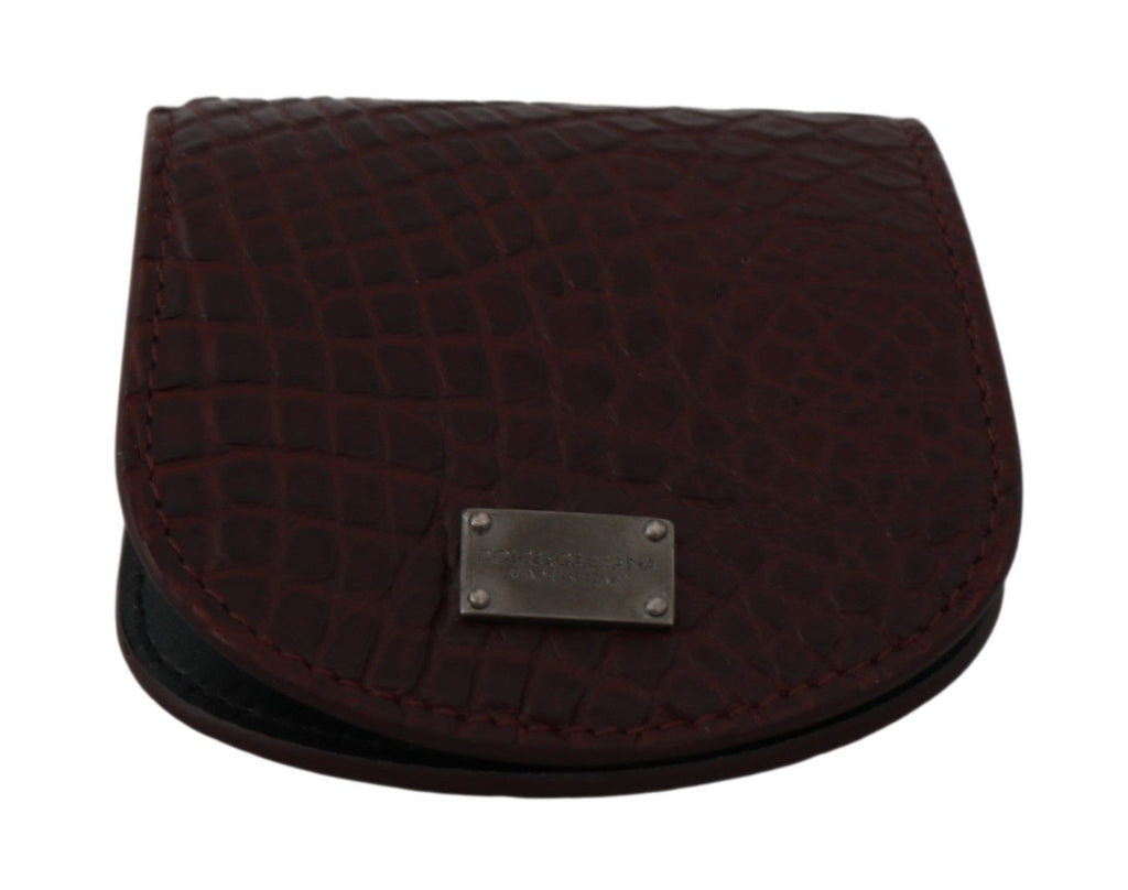 Dolce & Gabbana Brown Exotic Skin Pocket Condom Case Holder