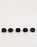 Dolce & Gabbana Silver Tone Brass Lettering Set 5 Pieces Adjustable Ring
