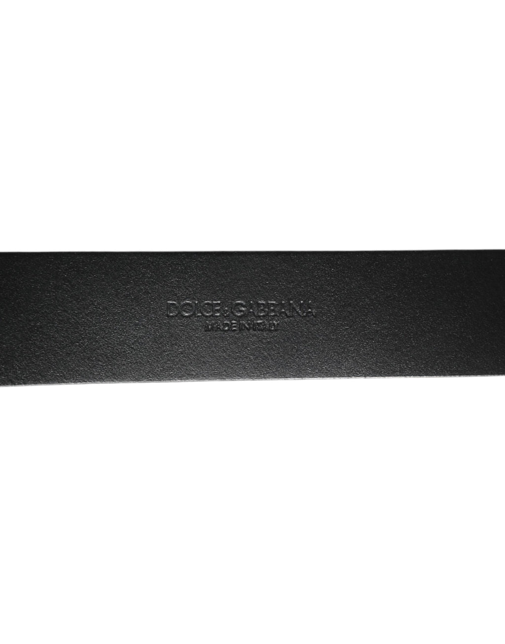 Dolce & Gabbana Black Silver Pebbled Texture Leather Buckle Men Belt