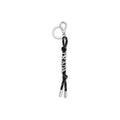 Prada Black Stainless Steel Keychain